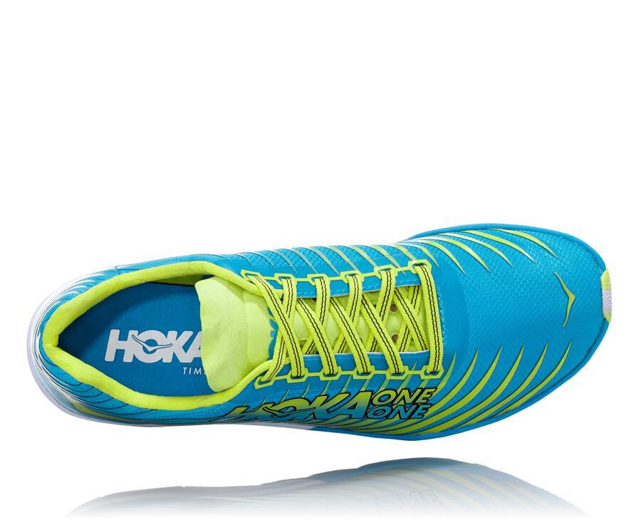 Hoka Australia One One EVO XC - Mens Spikes Blue/Green - IEYHL-4810